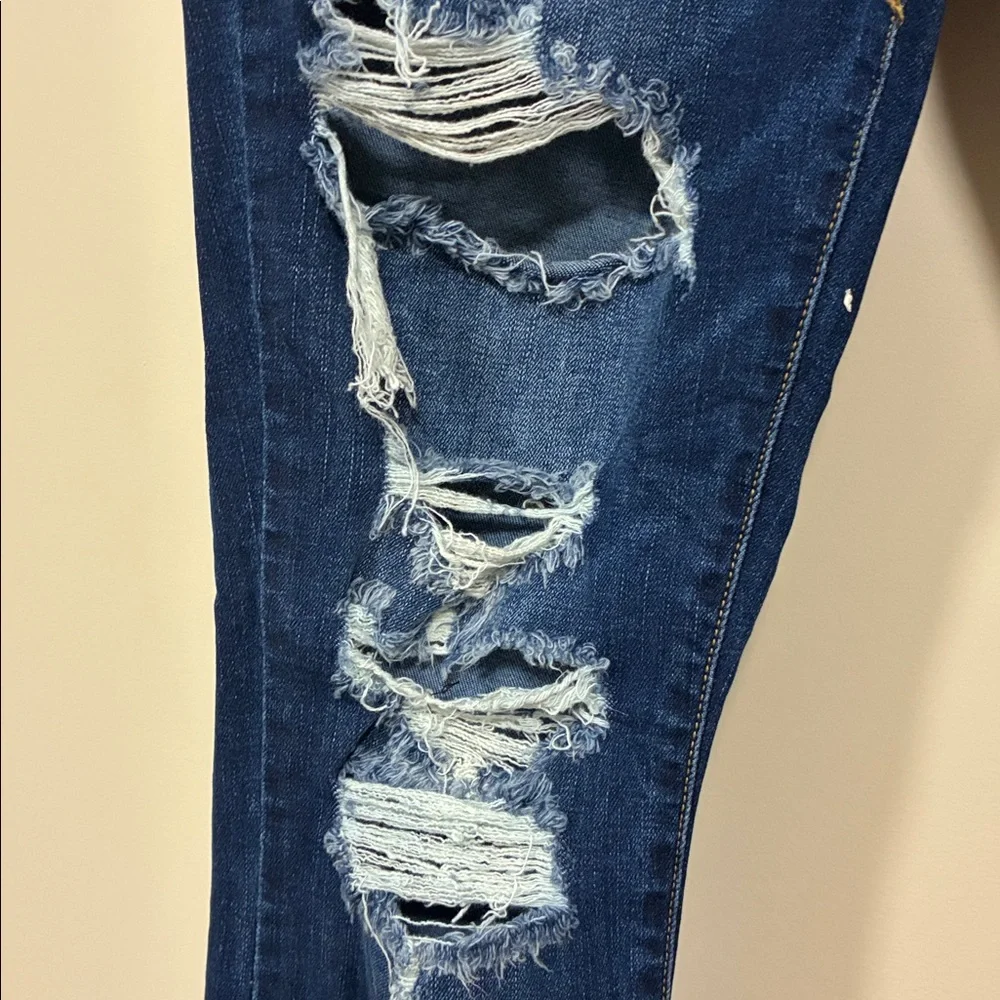 Cello Dark Blue Distressed Skinny Jeans size 9 - Picture 3 of 8